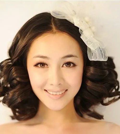 中短发新娘发型图片2017款  中短发新娘发型教程