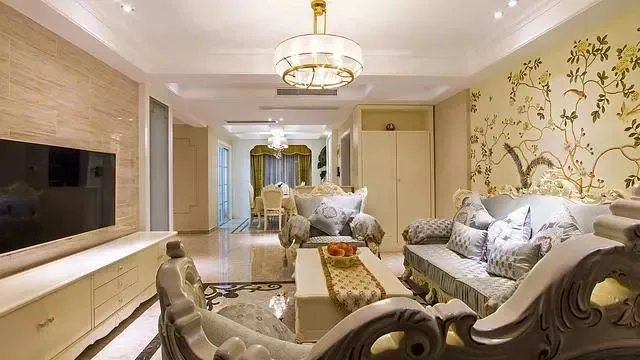 145㎡欧式三居室，清新的色彩搭配，给人一种复古的轻奢感！