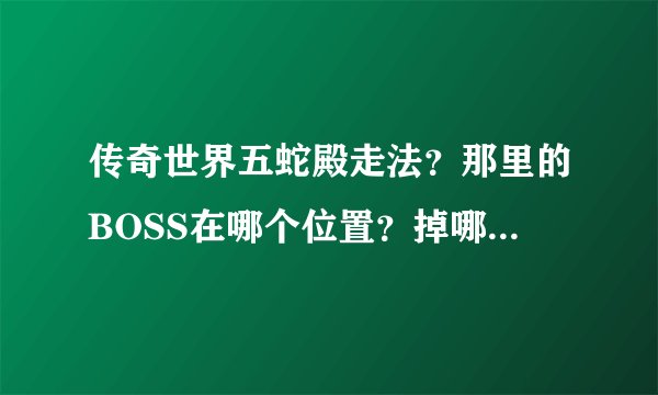 传奇世界五蛇殿走法?那里的BOSS在哪个位置?掉哪些装备?