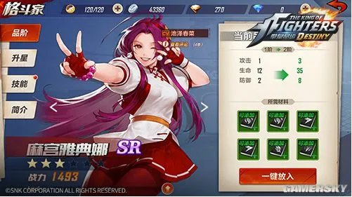 拳皇命运麻宫雅典娜角色背景介绍