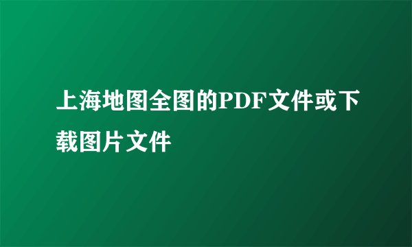 上海地图全图的PDF文件或下载图片文件