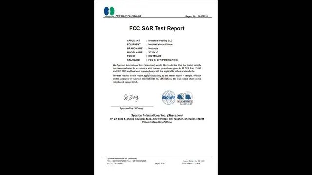 摩托罗拉Moto G14手机现身FCC 支持20W充电