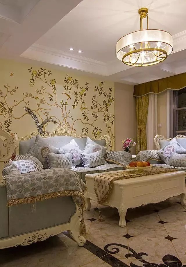 145㎡欧式三居室，清新的色彩搭配，给人一种复古的轻奢感！