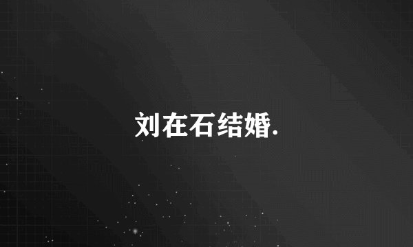 刘在石结婚.