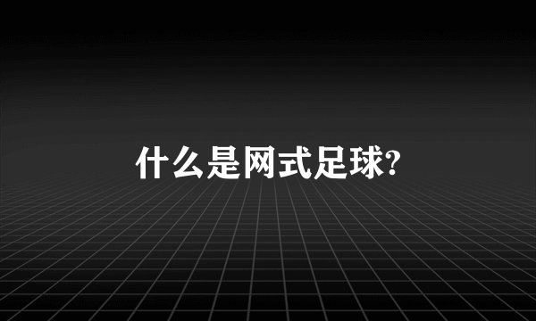 什么是网式足球?