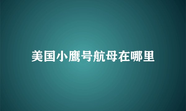 美国小鹰号航母在哪里