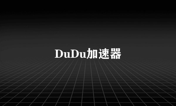 DuDu加速器