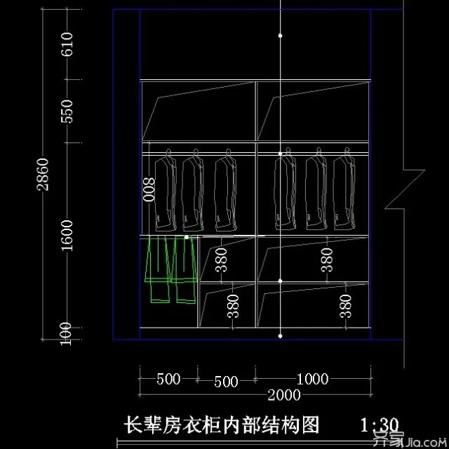 一张图告诉你,衣柜内部这样设计!