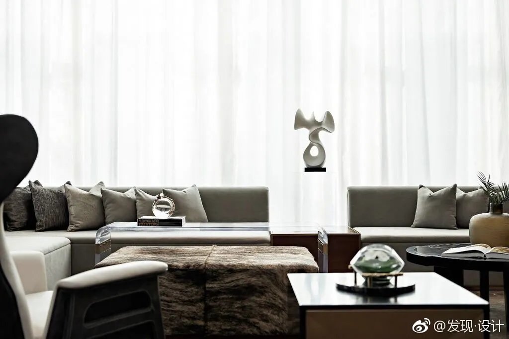 高清全案图片在天津天房光合谷展售中心的设计中，设计师用当...