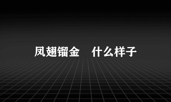 凤翅镏金镋什么样子