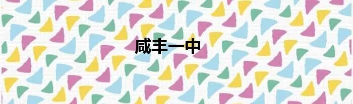 咸丰一中