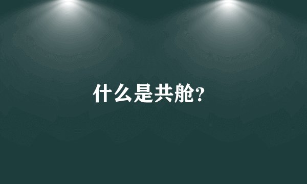 什么是共舱？