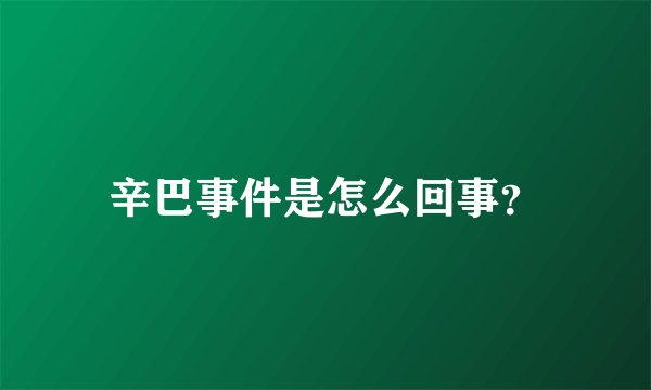 辛巴事件是怎么回事？