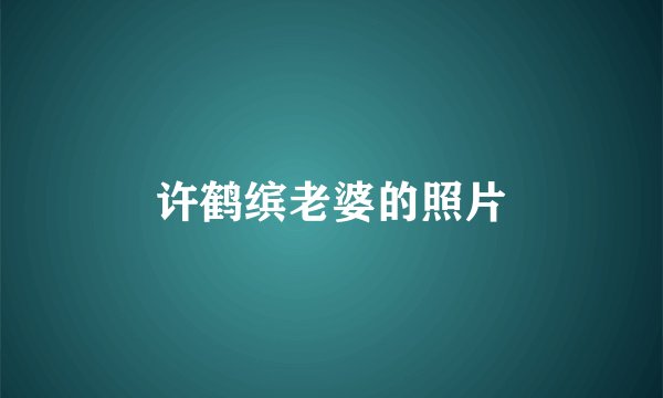 许鹤缤老婆的照片