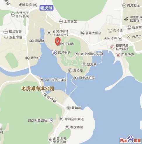 大连老虎滩海洋公园有几个馆，它们离的都多远，求详解