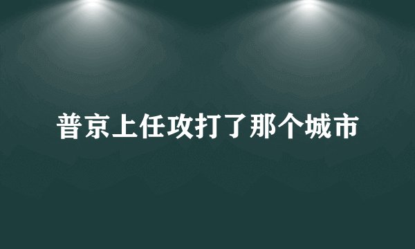 普京上任攻打了那个城市