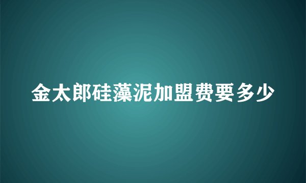 金太郎硅藻泥加盟费要多少