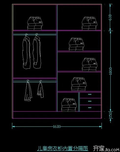 一张图告诉你,衣柜内部这样设计!