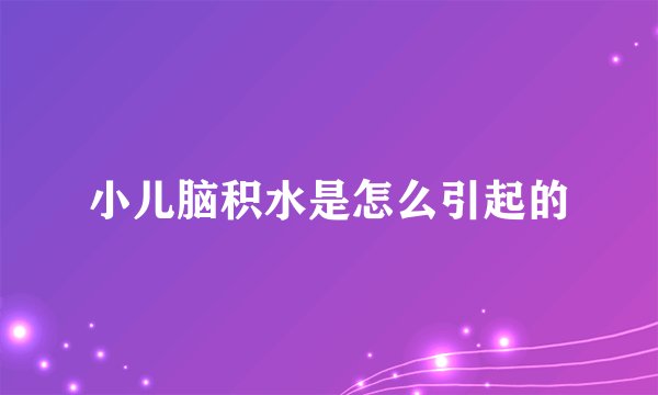 小儿脑积水是怎么引起的