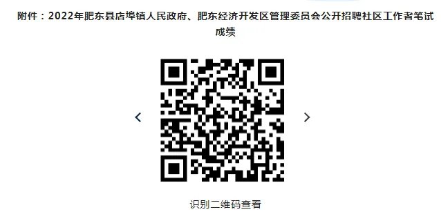 2022合肥肥东县店埠镇人民政府、肥东经济开发区管理委员会招聘社区工作者笔试成绩公示