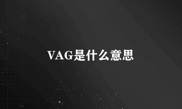 VAG是什么意思