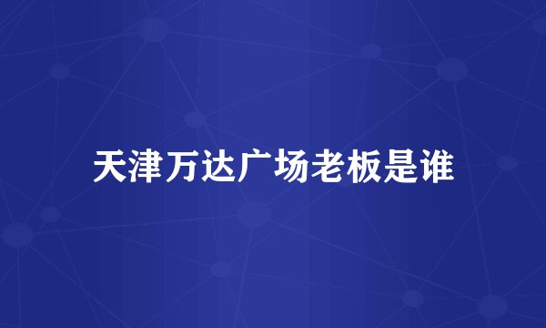 天津万达广场老板是谁