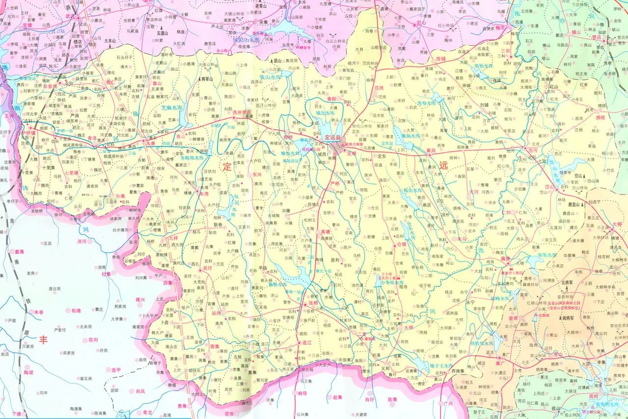 求安徽定远县地图
