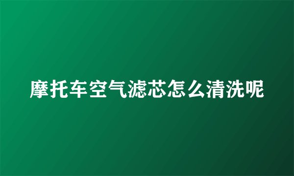 摩托车空气滤芯怎么清洗呢