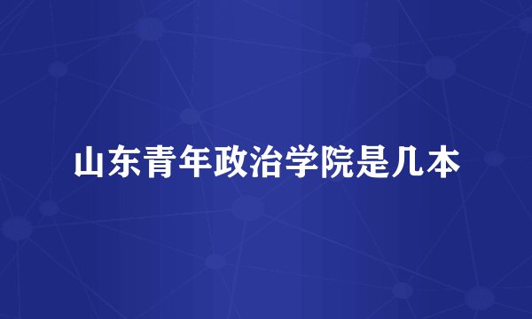 山东青年政治学院是几本