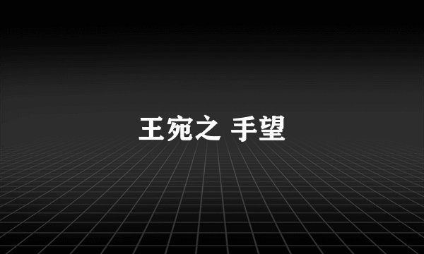 王宛之 手望