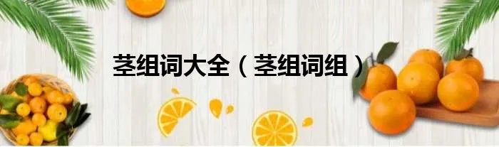 茎组词大全（茎组词组）