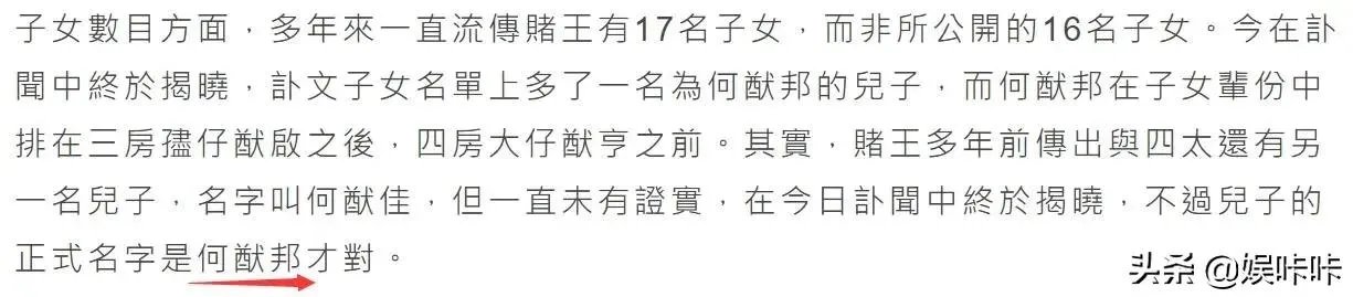 如何看待赌王何鸿燊神秘儿子何猷邦的出现?