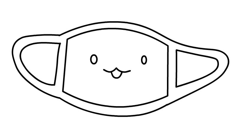 漂亮的小口罩简笔画怎么画