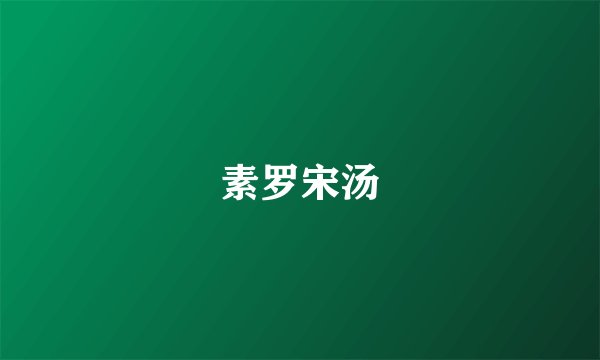 素罗宋汤