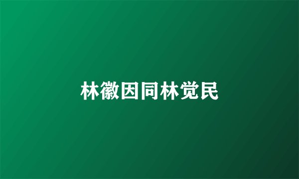 林徽因同林觉民