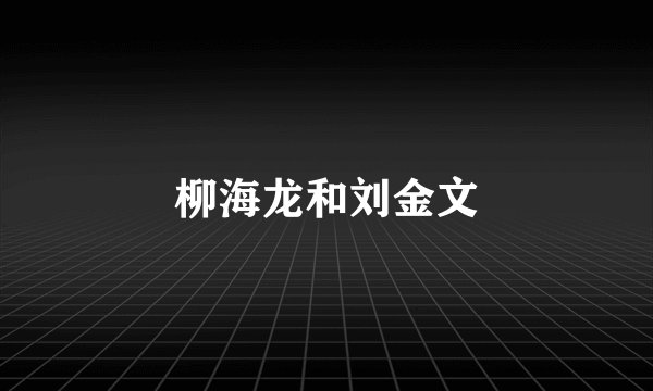 柳海龙和刘金文