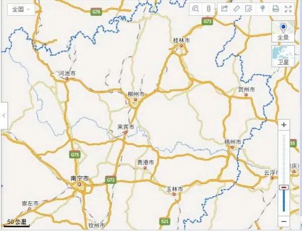 中国地图广西