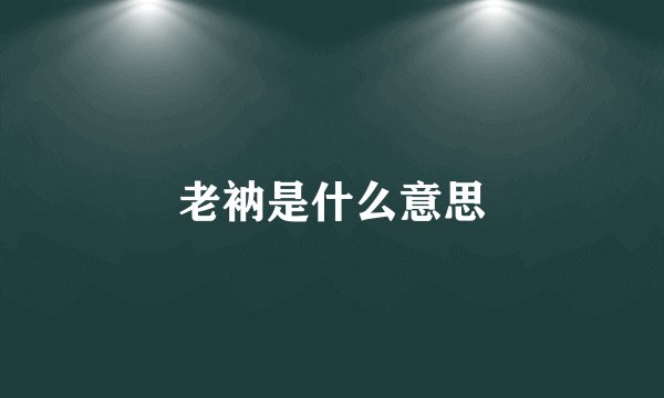 老衲是什么意思
