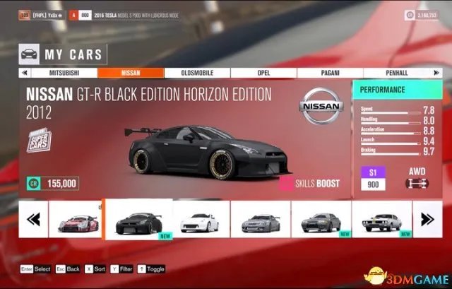 极限竞速:地平线3 全车辆列表+各等级车辆分析推荐