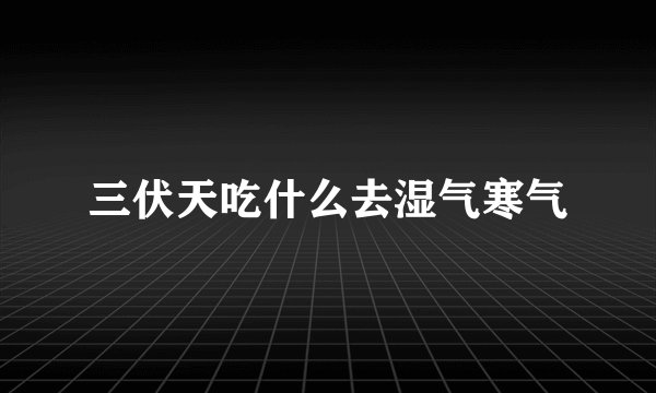 三伏天吃什么去湿气寒气