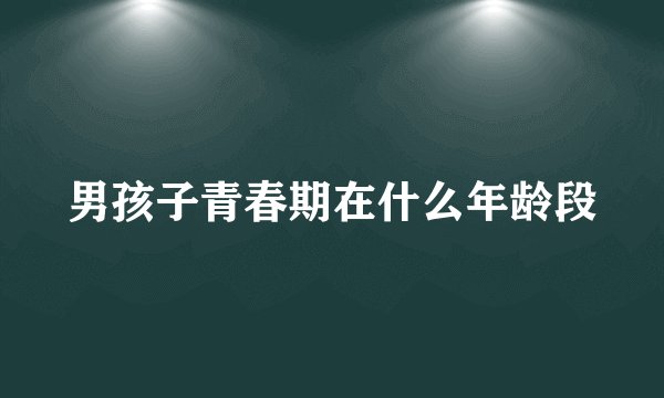 男孩子青春期在什么年龄段