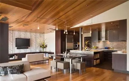 客厅连餐厅装修效果图,5款吃香的小户型客厅餐厅!