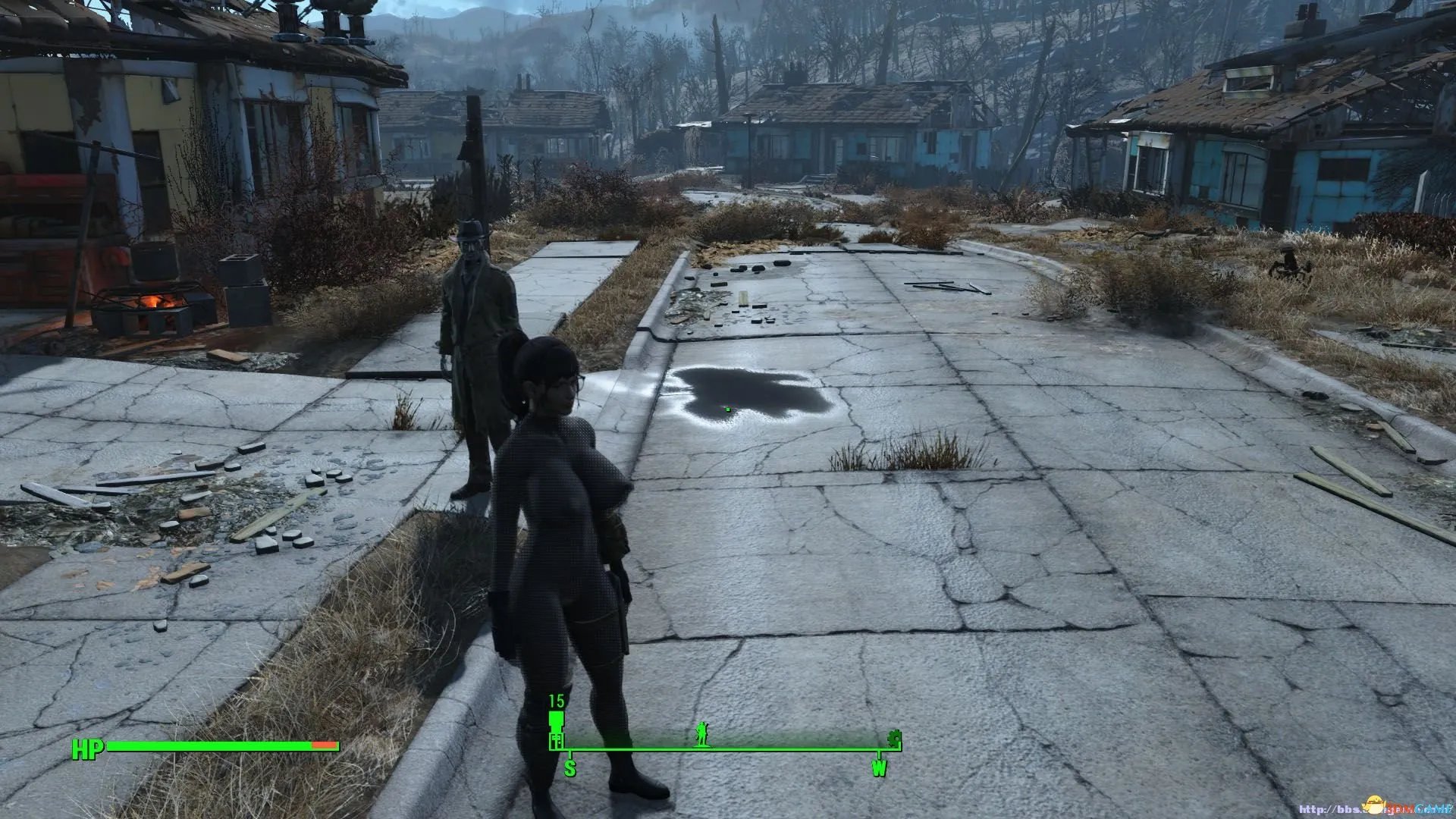 辐射4 半透明紧身衣MOD CBBE攻克机动队素子套装MOD