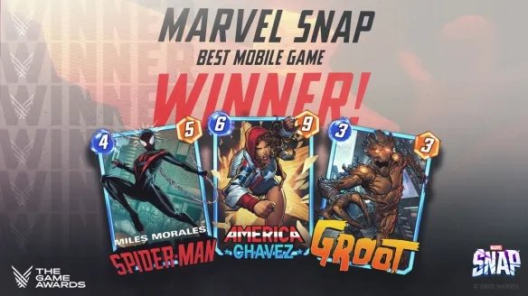 朝夕光年海外发行手游Marvel Snap获得TGA年度最佳手游