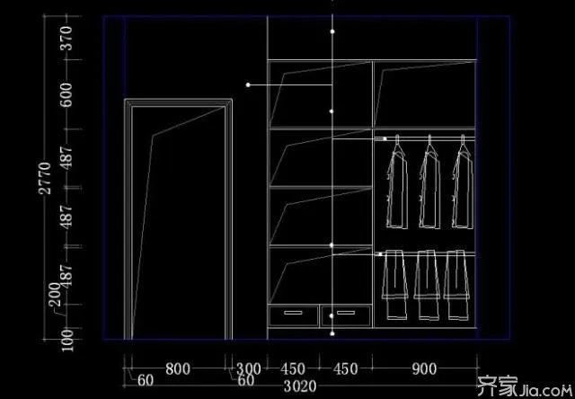 一张图告诉你,衣柜内部这样设计!