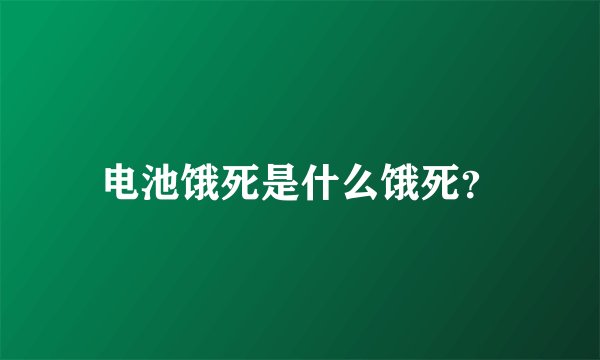 电池饿死是什么饿死？