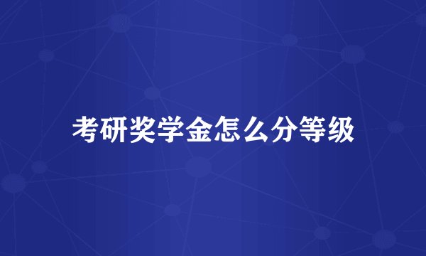 考研奖学金怎么分等级