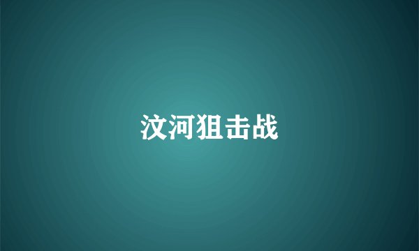 汶河狙击战