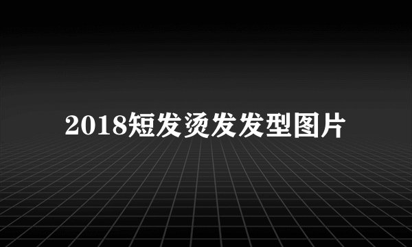 2018短发烫发发型图片