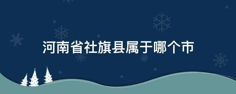 河南省社旗县属于哪个市